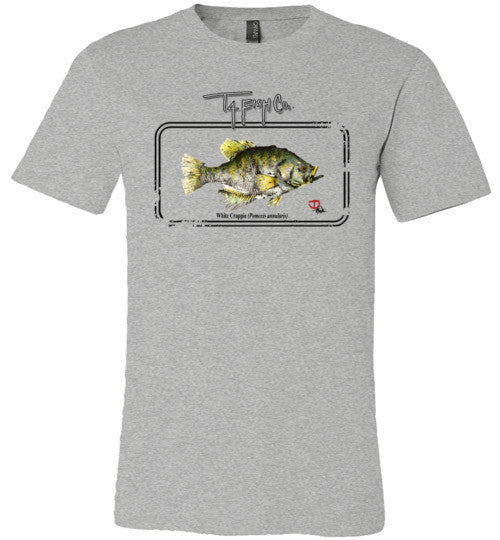 Men's Crappie  Framed T-Shirt Front Print