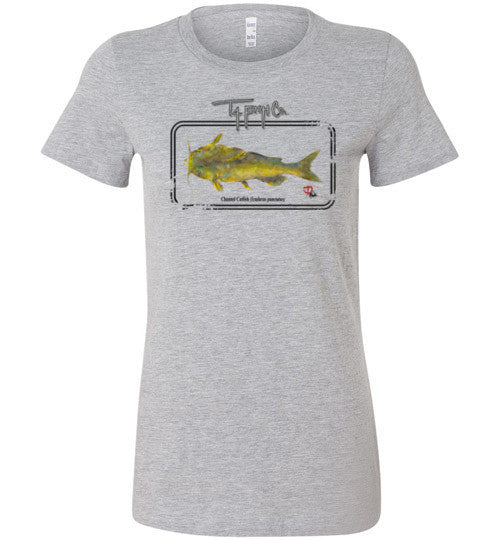 Women's Catfish Framed T-Shirt Front Print