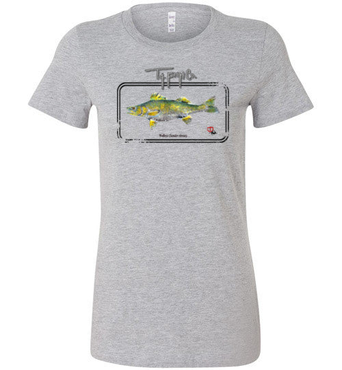 Women's Walleye Framed T-Shirt Front Print