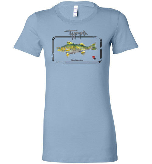 Women's Walleye Framed T-Shirt Front Print