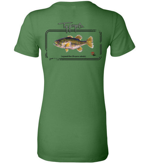 Women's Largemouth Bass Framed T-shirt