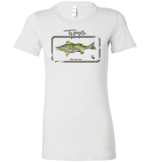 Women's Walleye Framed T-Shirt Front Print