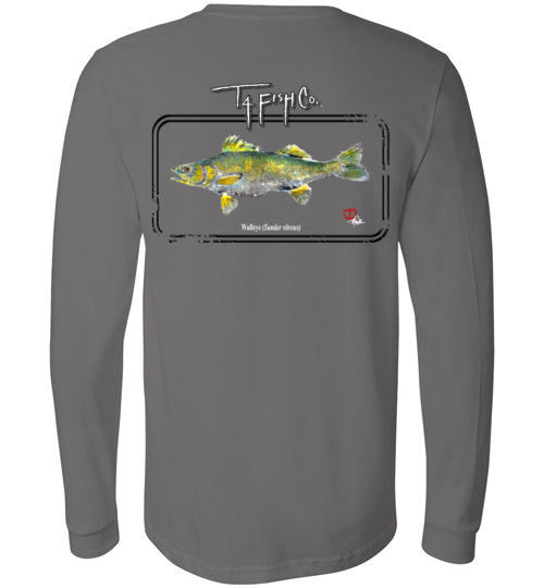 Men's/Women's/Youth Long Sleeve Walleye Framed