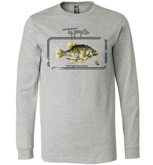 Men's/Women's/Youth Long Sleeve Crappie Framed Front Print