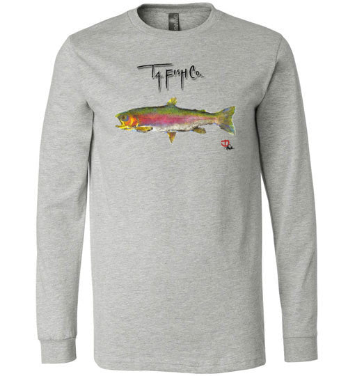 Men's/Women's/Youth Long Sleeve Trout Front Print