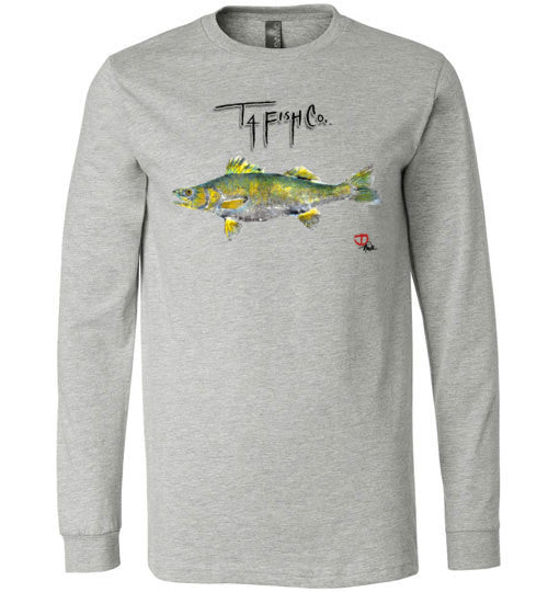 Men's/Women's/Youth Long Sleeve Walleye Front Print