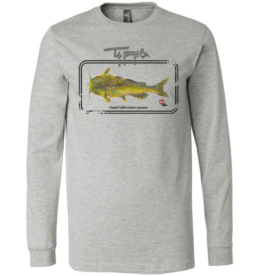 Men's/Women's/Youth Long Sleeve Catfish Framed Front Print