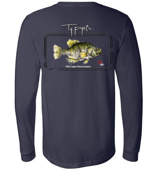 Men's/Women's/Youth Long Sleeve Crappie Framed