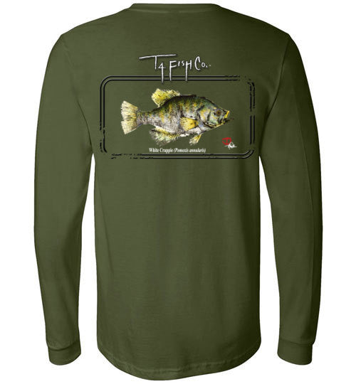 Men's/Women's/Youth Long Sleeve Crappie Framed