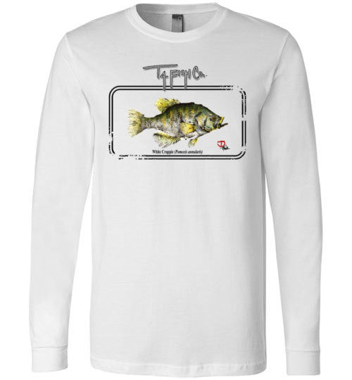 Men's/Women's/Youth Long Sleeve Crappie Framed Front Print