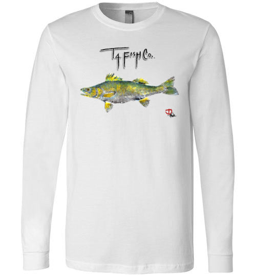 Men's/Women's/Youth Long Sleeve Walleye Front Print