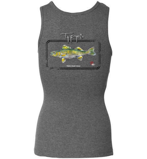 Women's Walleye Tank Top Framed