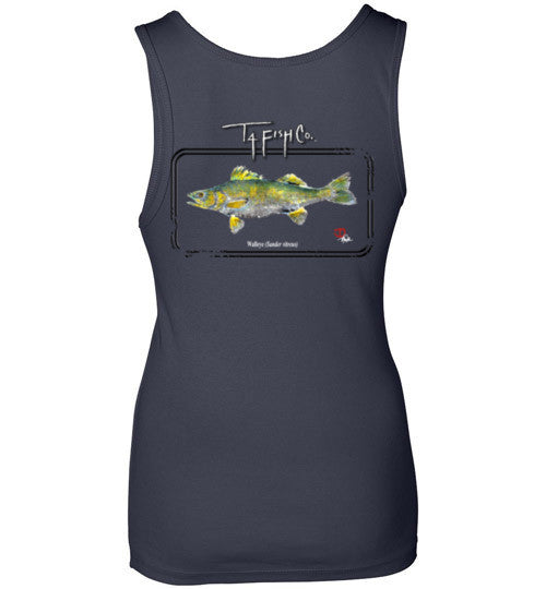 Women's Walleye Tank Top Framed