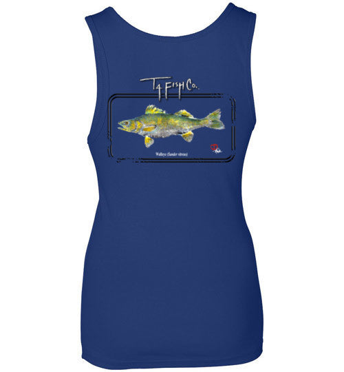 Women's Walleye Tank Top Framed