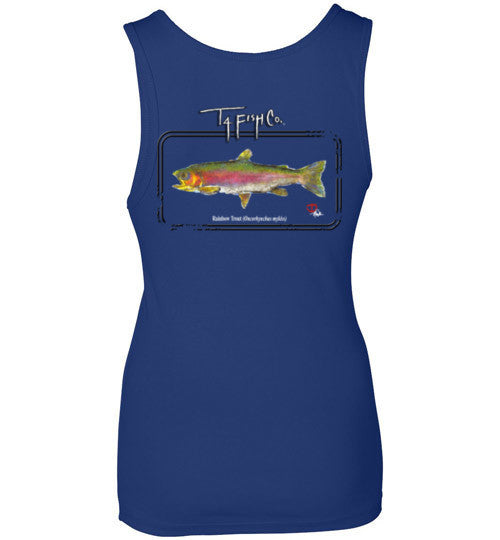 Women's Trout Tank Top Framed