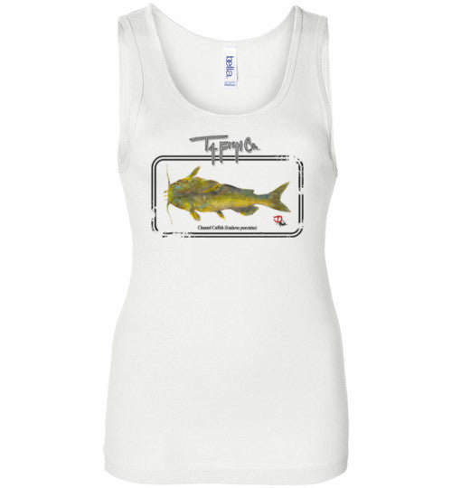 Women's Catfish Framed Tank Top Front Print