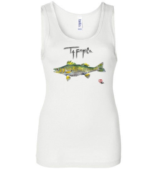 Women's Walleye Tank Top Front Print