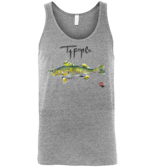 Men's/Unisex Walleye Tank Top Front Print