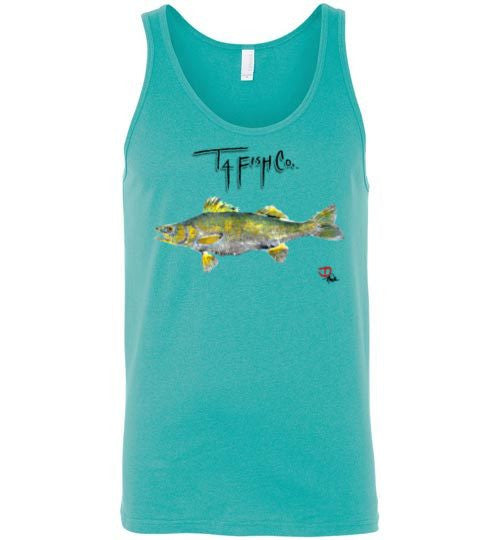 Men's/Unisex Walleye Tank Top Front Print