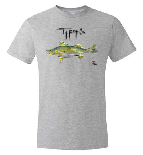 Youth Walleye T-Shirt Front Print
