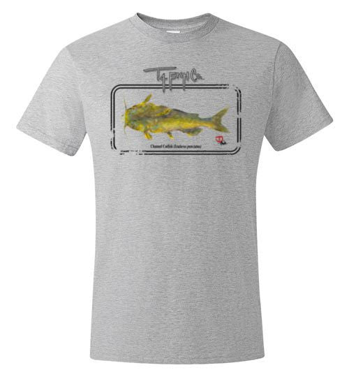 Youth Catfish Framed T-Shirt Front Print