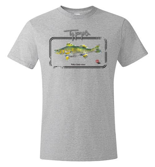 Youth Walleye Framed T-Shirt Front Print