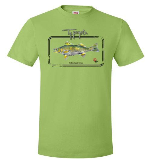Youth Walleye Framed T-Shirt Front Print