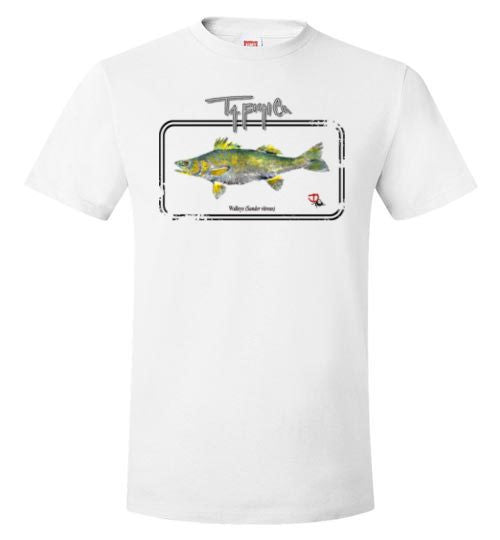 Youth Walleye Framed T-Shirt Front Print