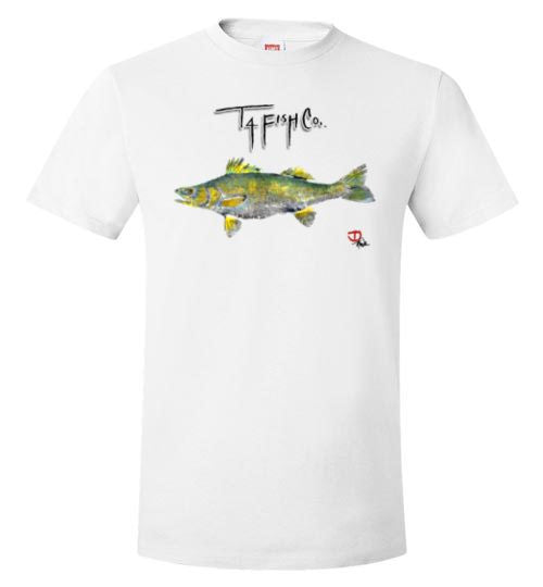 Youth Walleye T-Shirt Front Print