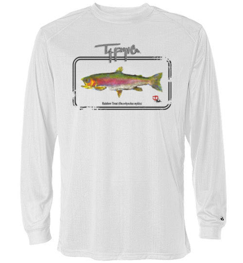 Men's/Women's/Youth Long Sleeve Performance Trout Framed Front Print