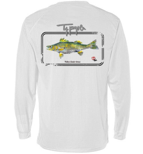 Men's/Women's/Youth Walleye Long Sleeve Performance Framed T-Shirt