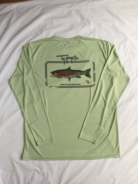 Adult Rainbow Trout Long Sleeve Performance T-shirt Sage