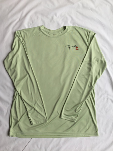 Adult Largemouth Bass Long Sleeve Performance T-shirt Sage